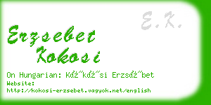 erzsebet kokosi business card